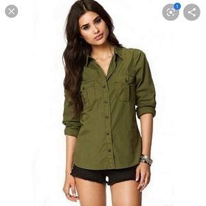 Zara basic shirt Khakis utility button down
